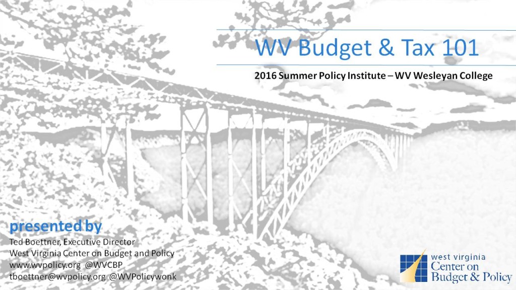 SPI Presentation Boettner Budget & Tax 101